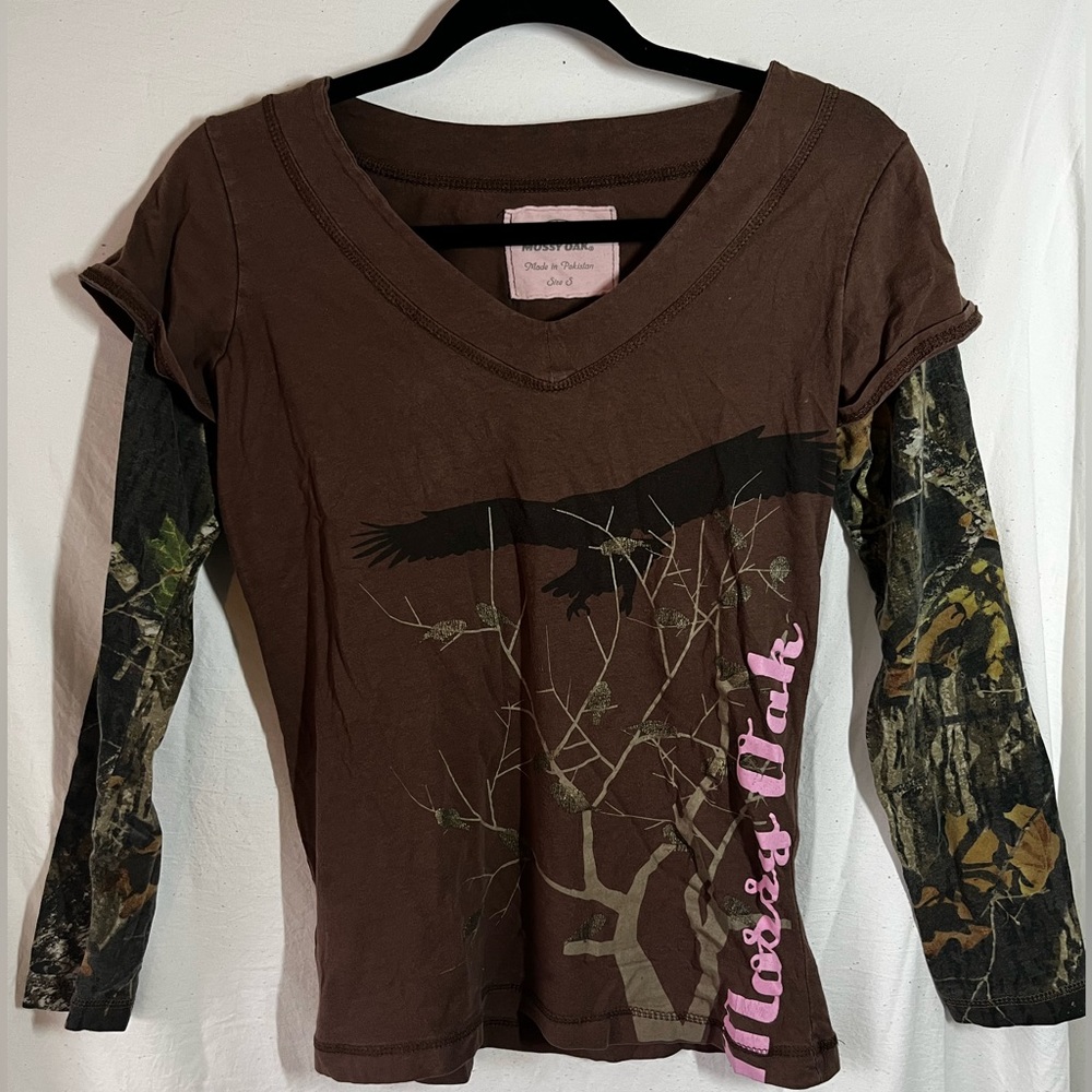 Long Sleeve Camo Shirt , Mossy Oak size S